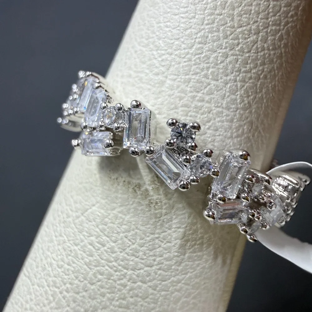 Bomb Party Now's The Time Size 6 Ring Diamond CZ RBP5912 Rhodium